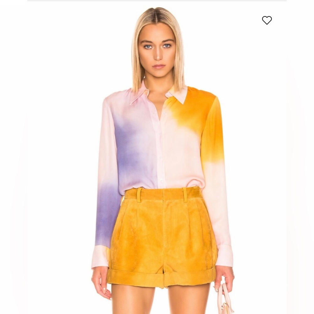 A.L.C. Jayne Silk Button-Up Top